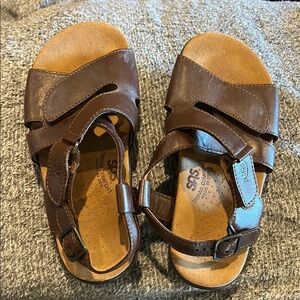 SAS Brown Leather Women's Sandals